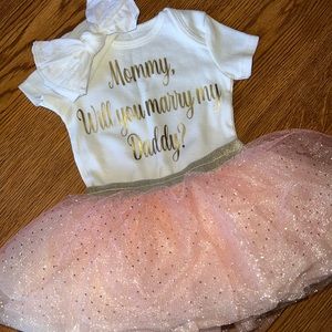 Custom proposal onesie
